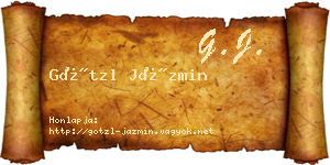 Götzl Jázmin névjegykártya